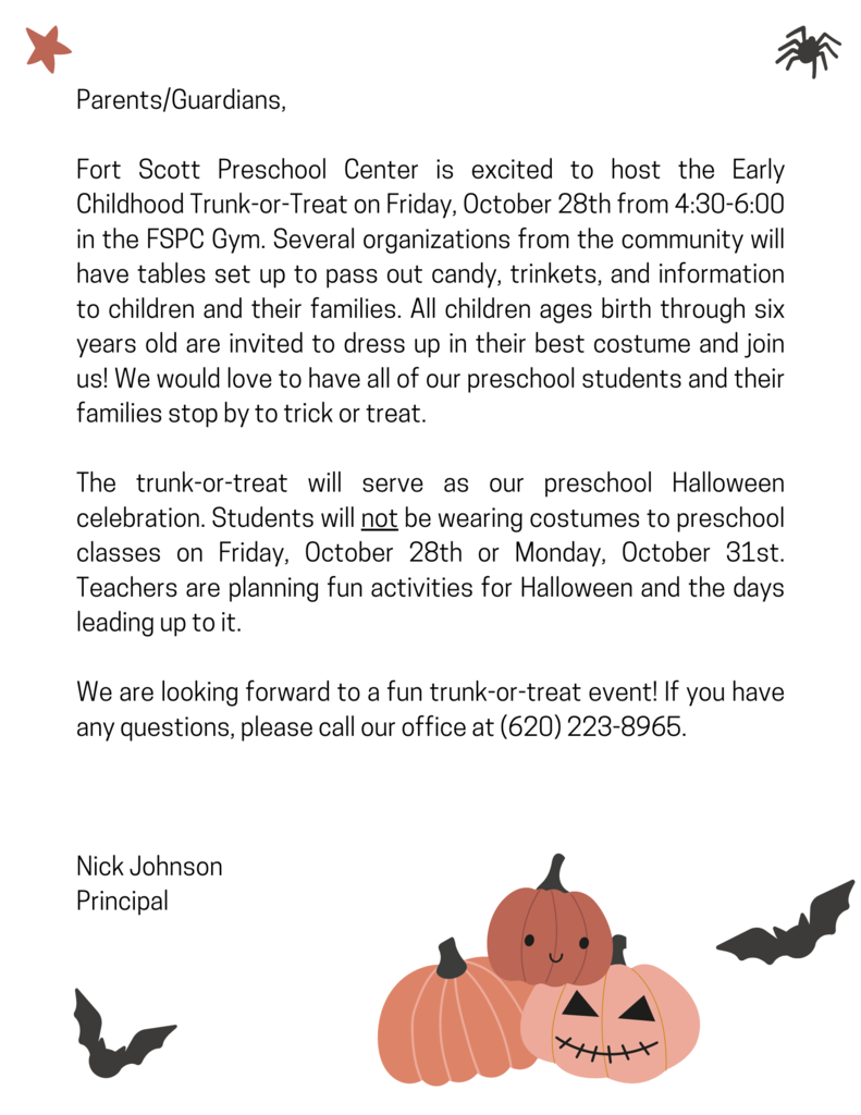 FSPC Halloween Letter
