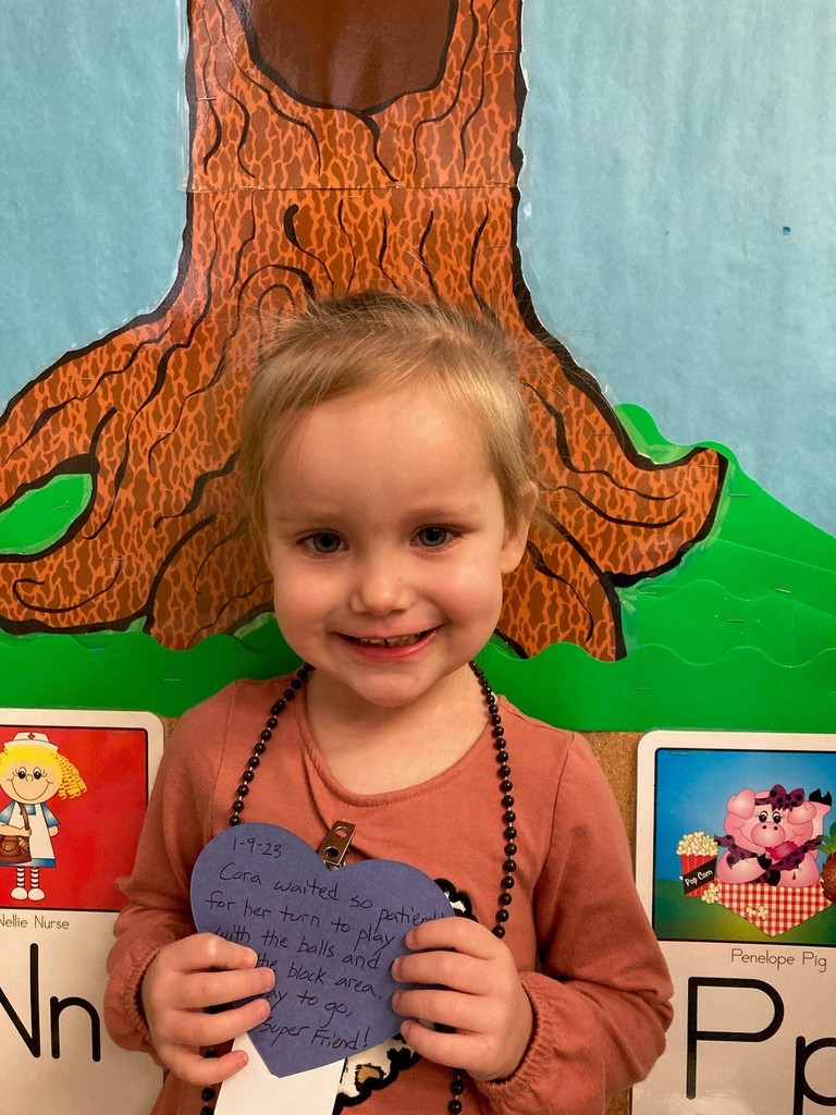 1/9/2023 Cora received the Kindness Heart Award 