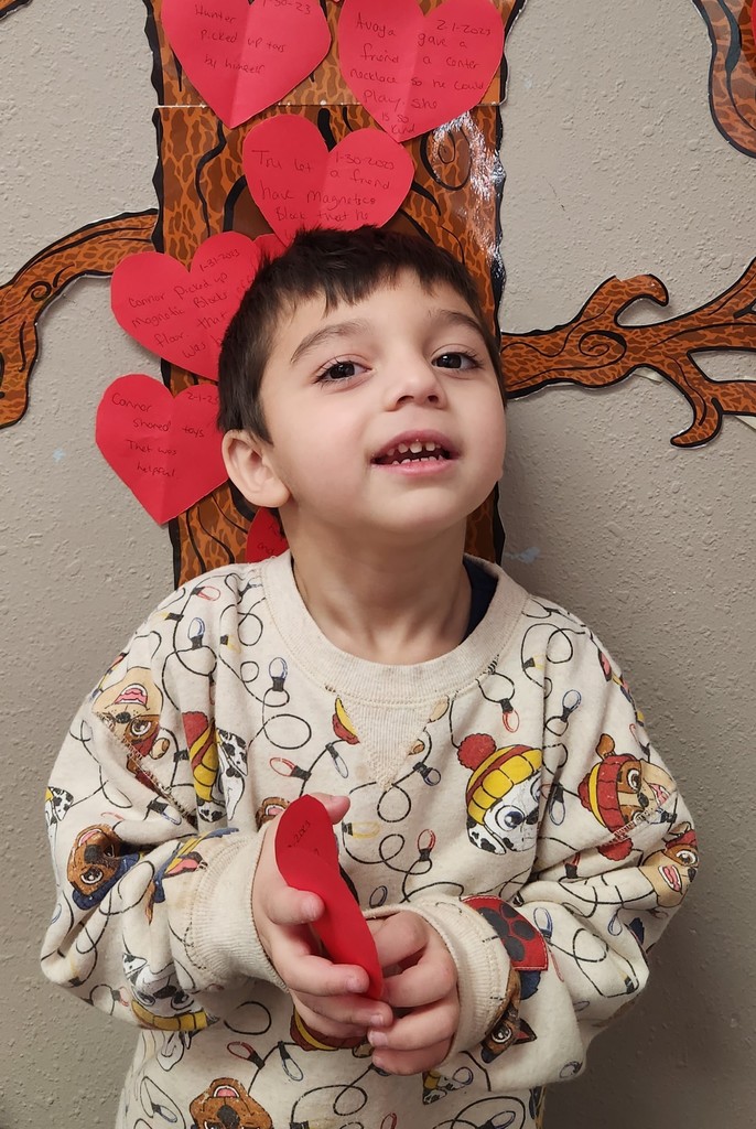 2/2/2023 Hunter received the Kindness Heart Award